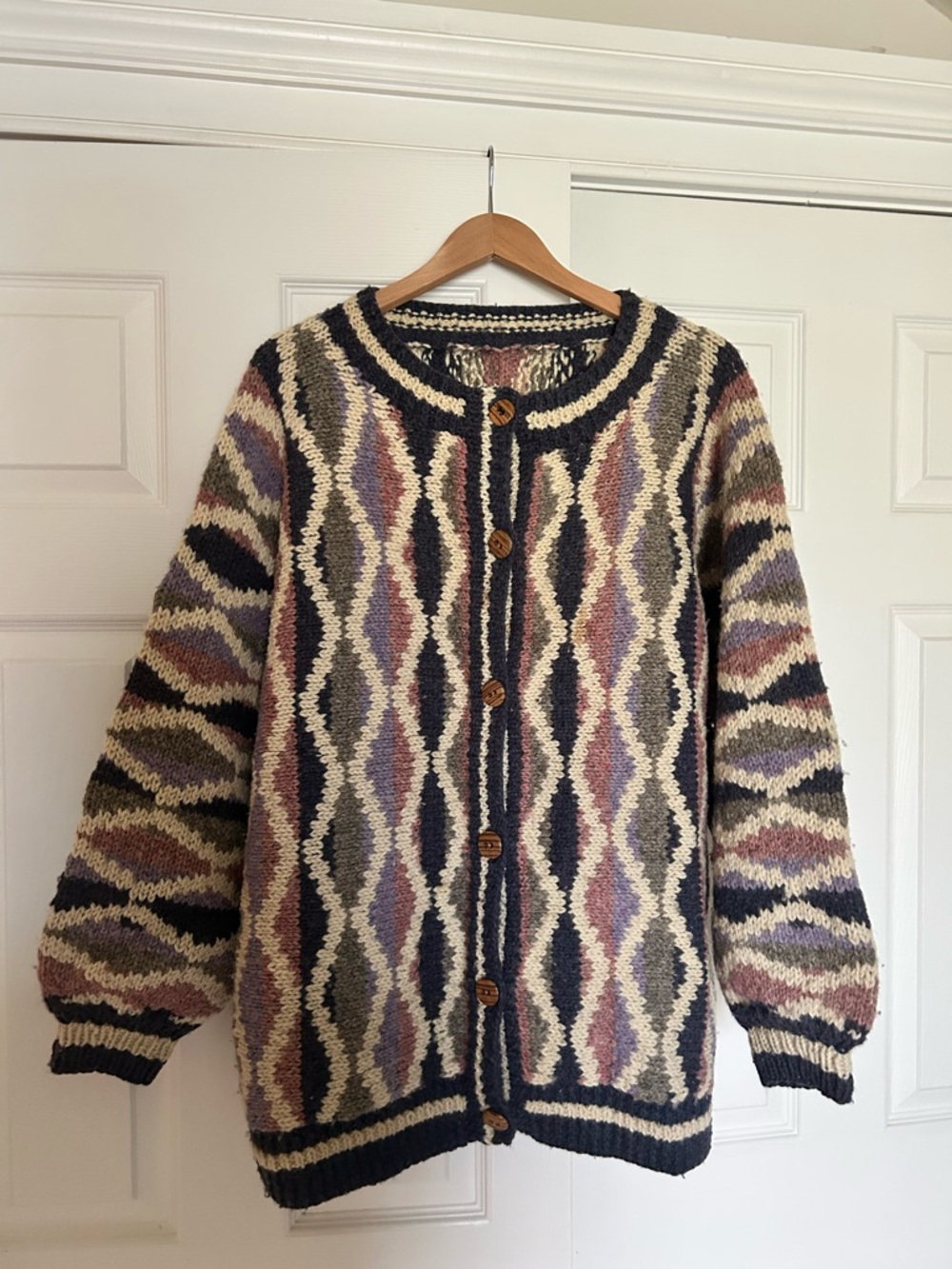 Handmade Wool Knit Cardigan Sweater